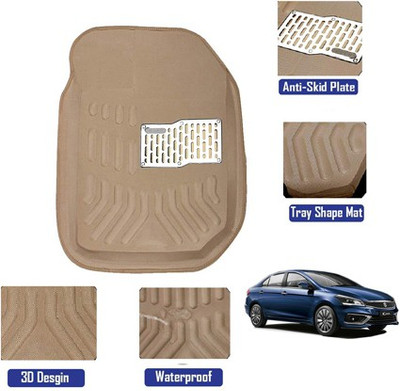 MATIES Polyutherine, Rubber 3D Mat For  Maruti Suzuki Ciaz(Beige)
