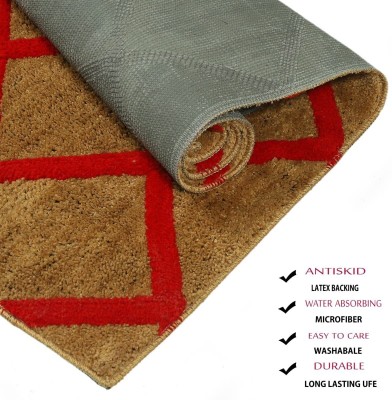 SPA Furnishing Brown, Red Polyester Carpet(5 ft,  X 7 ft, Rectangle)