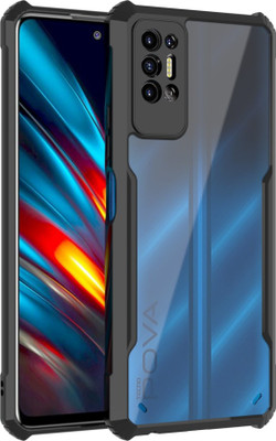 KartV Back Cover for Tecno Pova 2(Black, Transparent, Camera Bump Protector, Pack of: 1)
