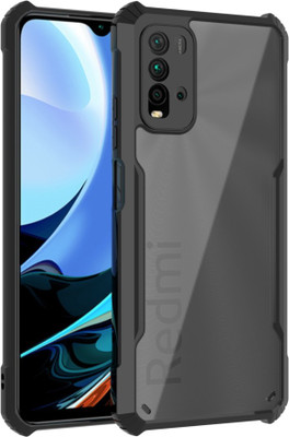 KartV Back Cover for Mi Redmi 9 Power(Black, Transparent, Camera Bump Protector, Pack of: 1)