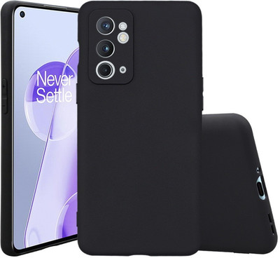 DropFit Back Cover for Oneplus 9RT 5G(Black, Silicon, Pack of: 1)