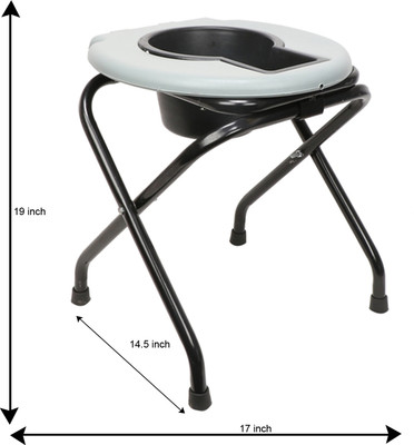 CLASORA Commode Shower Chair(Grey)