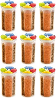 ELIGHTWAY MART Plastic Grocery Container  - 2500 ml(Pack of 9, Multicolor)