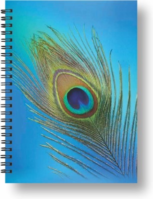 3DS Wiro notebook A5 Diary Ruled 144 Pages(Blue peacock feather)