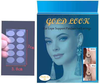 Gold Look Disposable Ear Lobe Support(Pack of 40)