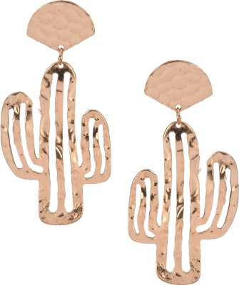 Diva Walk Exclusive Rose Gold-Plated Contemporary Rose Gold Drop Earrings Brass Drops & Danglers