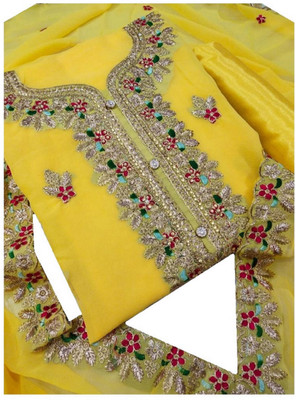 pandadi Georgette Embroidered Salwar Suit Material