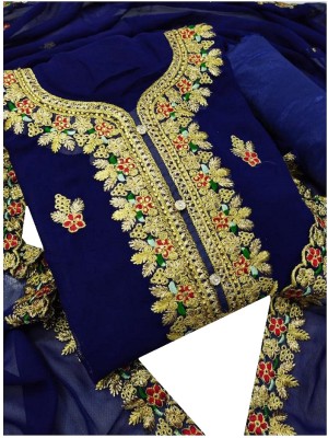 pandadi Georgette Embroidered Salwar Suit Material