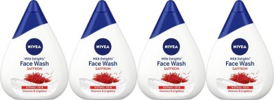 NIVEA MILK DELIGHT SAFFRON FACE WASH 100 ML X 4 Face Wash(400 ml)