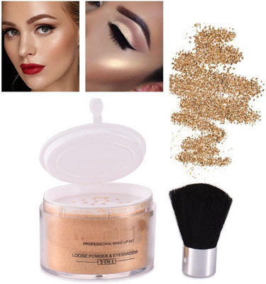 tanvi27 Professional Golden Shiny Face Makeup Shimmer Powdery Highlighter (GOLD) Highlighter(Gold)