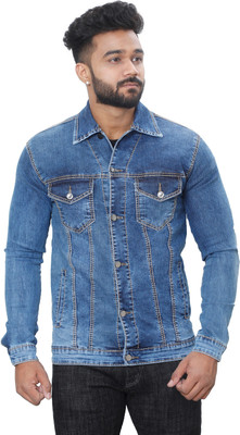 white apple jns Full Sleeve Washed Men Denim Jacket