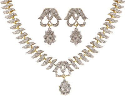GEODE DELIGHT Alloy Gold-plated Gold, Silver Jewellery Set(Pack of 1)