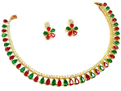 GEODE DELIGHT Alloy Gold-plated Multicolor Jewellery Set(Pack of 1)