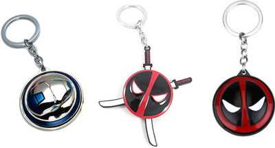 Daiyamondo Blue Iron man,DeadPool Swords,Deadpool Rotating Keychain best quality keychain Key Chain