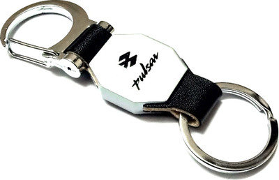 Gohaps Premium Leather Metal Hook Locking Pulsar keychain Key Chain