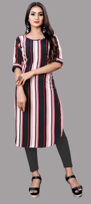 Modli 20 Fashion Women Striped Straight Kurta(Multicolor)