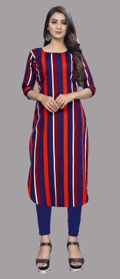 maruti fab Women Striped Straight Kurta(Multicolor)