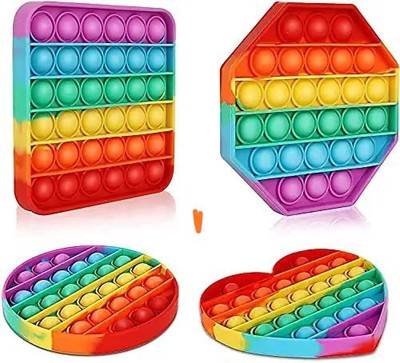 Freshh Club Pop It Fidget Toys Big Push Pop Its Bubble Fidget Sensory Toy (Combo)(Multicolor)
