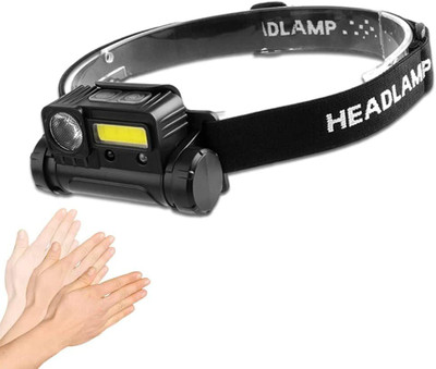 SEASPIRIT SIX MODES MULTI FUNCTIONAL SENSOR HEAD LAMP(WHITE & RED LIGHT) LED Headlamp(Black)