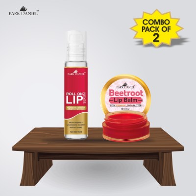 PARK DANIEL Roll On Lip Serum (10 ml) & Beetroot Lip Balm (8 gm) Combo Pack Of 2 items Fruity(Pack of: 2, 18 g)