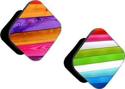 Flipkart SmartBuy FSB Pack of 2 Orange Purple Pink Stripes And Red White Green Blue 3D Stripes Mobile Holder