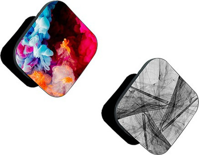Flipkart SmartBuy FSB Pack of 2 ColorSplash Abstract And Black Abstract On white Mobile Holder