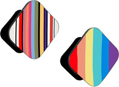 iCopertina Pack of 2 Colorful Stripes And Rainbow Color Stripes Mobile Holder