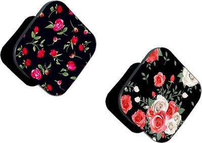 iCopertina Pack of 2 Red Floral Small And Pink White Floral Mobile Holder