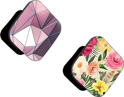 iCopertina Pack of 2 Floral And 3D Pink Patterns Mobile Holder