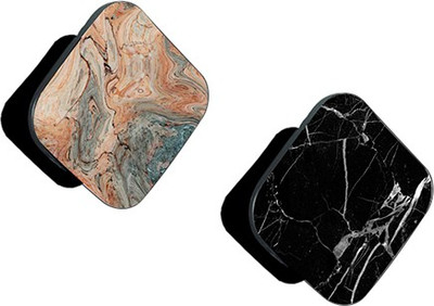 iCopertina Pack of 2 Orange Grey Marble And Black Marble Mobile Holder