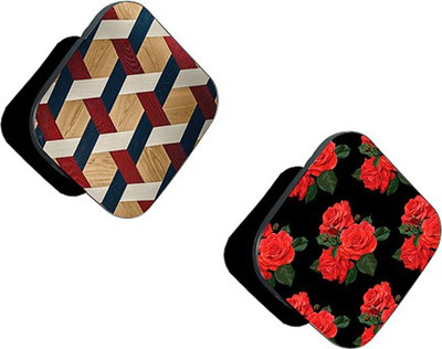 iCopertina Pack of 2 Red Floral And Pattern Mobile Holder