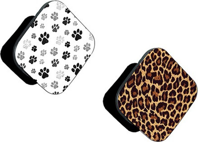 iCopertina Pack of 2 Cute Paws And Cheetah Pattern Mobile Holder