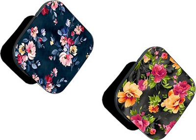 iCopertina Pack of 2 Floral On Blue And Yellow Pink Floral Mobile Holder