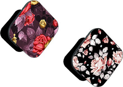 iCopertina Pack of 2 Red Gold Purple Floral And Pink Floral Mobile Holder