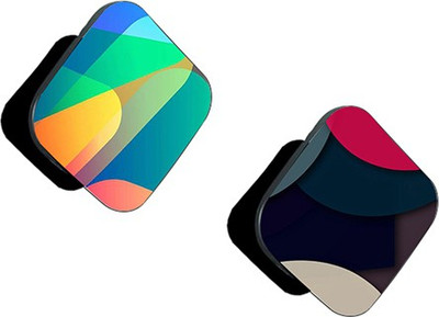 iCopertina Pack of 2 Blue Green Orange Abstract And Red Black Grey Abstract Mobile Holder