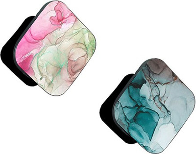 iCopertina Pack of 2 Pink Green Abstract and Green Abstract Mobile Holder