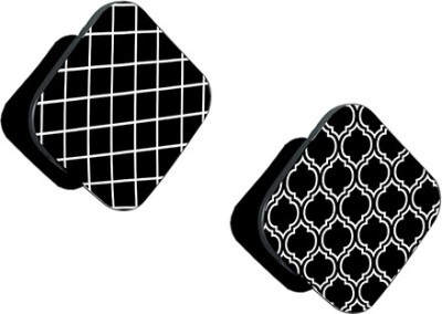 iCopertina Pack of 2 Black White Squares And Black White Shapes Mobile Holder