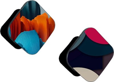 iCopertina Pack of 2 Blue Orange 3D And Red Black Grey Abstract Mobile Holder