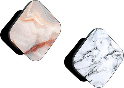 iCopertina Pack of 2 Orange White Marble And White Marble Mobile Holder