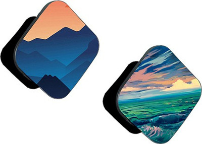 Flipkart SmartBuy FSB Pack of 2 Blue Orange Abstract And Scenery Abstract Mobile Holder