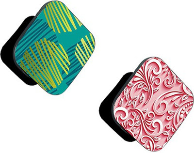 iCopertina Pack of 2 Pink Pattern 3D And Blue Green Pattern Mobile Holder