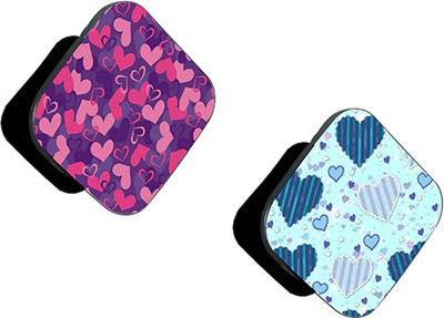 Flipkart SmartBuy FSB Pack of 2 Pink Purple Hearts And Blue Hearts Mobile Holder