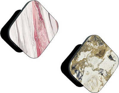 Flipkart SmartBuy FSB Pack of 2 Red White Marble and Golden White Marble Mobile Holder