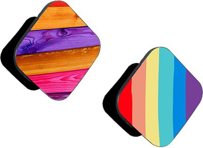 Flipkart SmartBuy FSB Pack of 2 Orange Purple Pink Stripes And Rainbow Stripes Mobile Holder