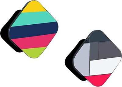 Flipkart SmartBuy FSB Pack of 2 Colorful Stripes And Grey Pink 3D Mobile Holder