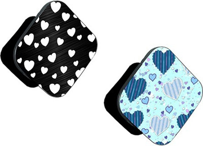 Flipkart SmartBuy FSB Pack of 2 White Hearts On Black And Blue Hearts Mobile Holder