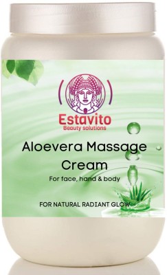 ESTAVITO Aloevera All Purpose Cream For Body Massage | Face Massage| Pedicure | Manicure|(800 ml)