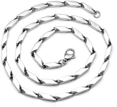 ANORI Silver, Platinum Plated Stainless Steel Chain