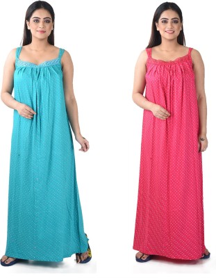 DUI KONNA Women Nighty(Multicolor)