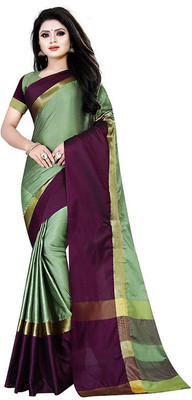 Divastri Printed Bollywood Art Silk Saree(Dark Green)